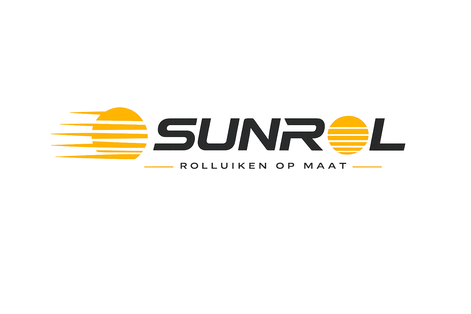 SUNROL logo op aluminium rolluik